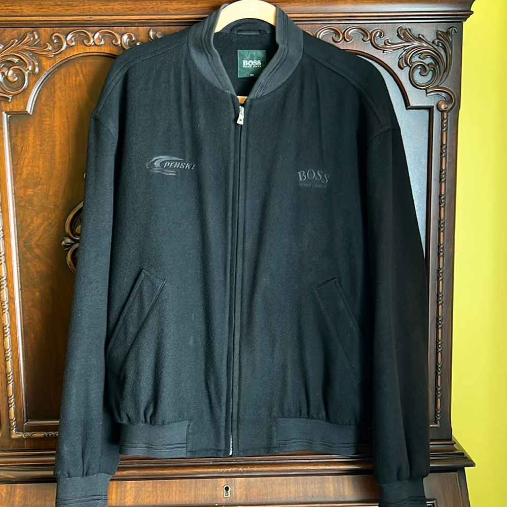 Hugo Boss Black Men’s Casual Cashmere Golf Jacket, Front Zip, EU50 (US 40 M)